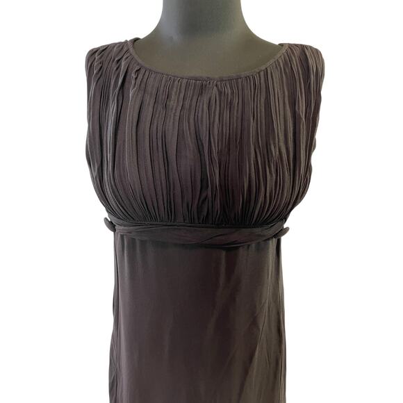 1960s Empire Waist Little Black Dress – Vintage Sleeveless LBD, Fully Lined - Picture 6 of 15